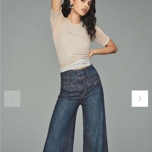 Pilcro by Anthropologie wide leg cropped jeans size 29